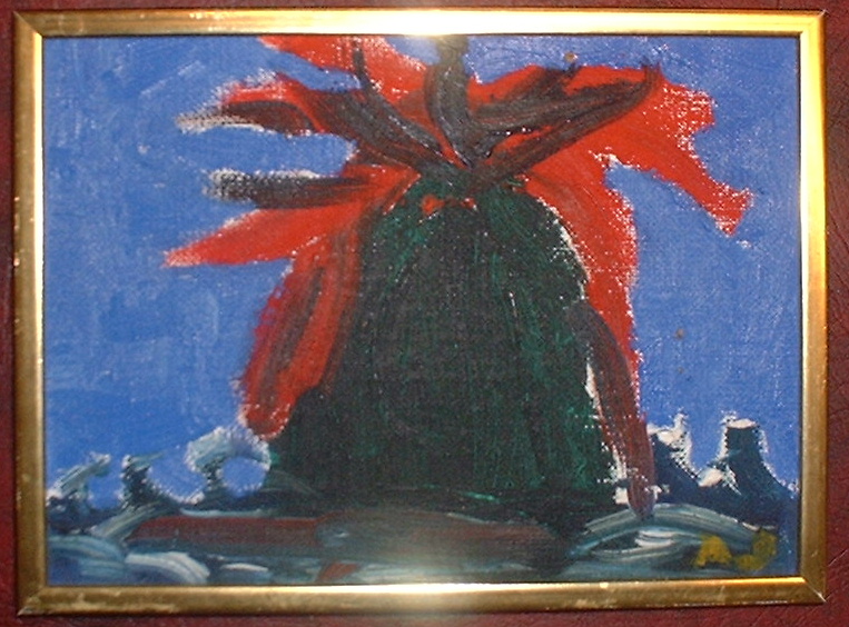 Jorn Asger(Ascribed) oil on canvas signed with monogram